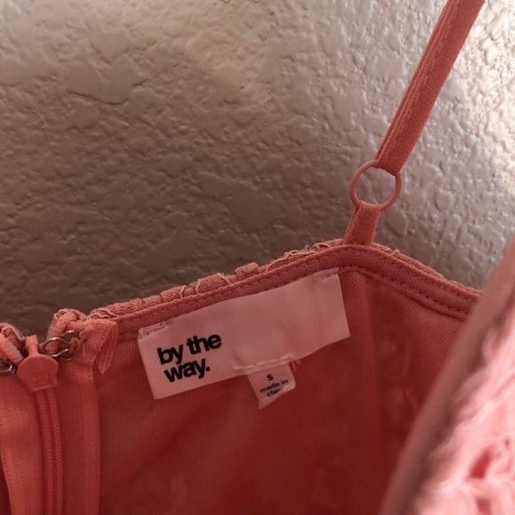 By The Way Revolve Bria Pink Lace Cut Out Dress - Picture 3 of 5